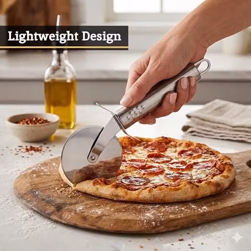 Orsina Stainless Steel Pizza Cutter in Silver – 3