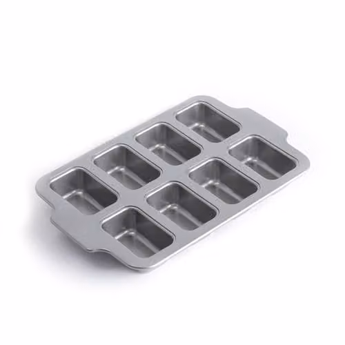KitchenAid Non-Stick Steel Rectangular Mini Cake Tin, Grey, W: 24.9 cm, D: 38.7 cm, H: 4.2 cm
