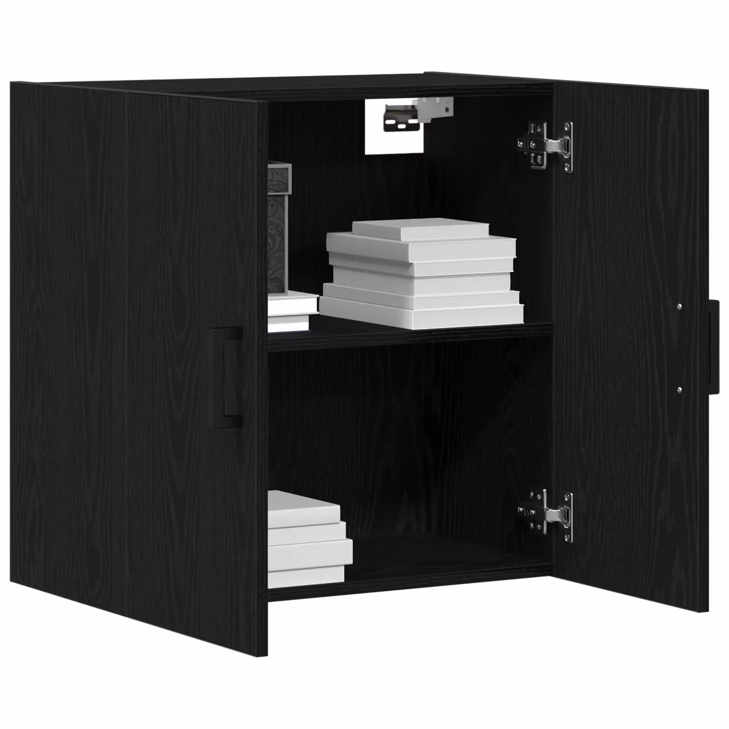 Berkfield Home Modern Wall Mounted Cabinet in Black Oak, W/D/H: 60 x 31 x 60 cm – 3
