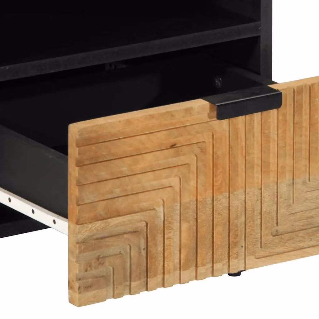 Berkfield Home Brown Mango Wood Bedside Cabinet W/D/H: 40 x 33 x 46 cm – 5