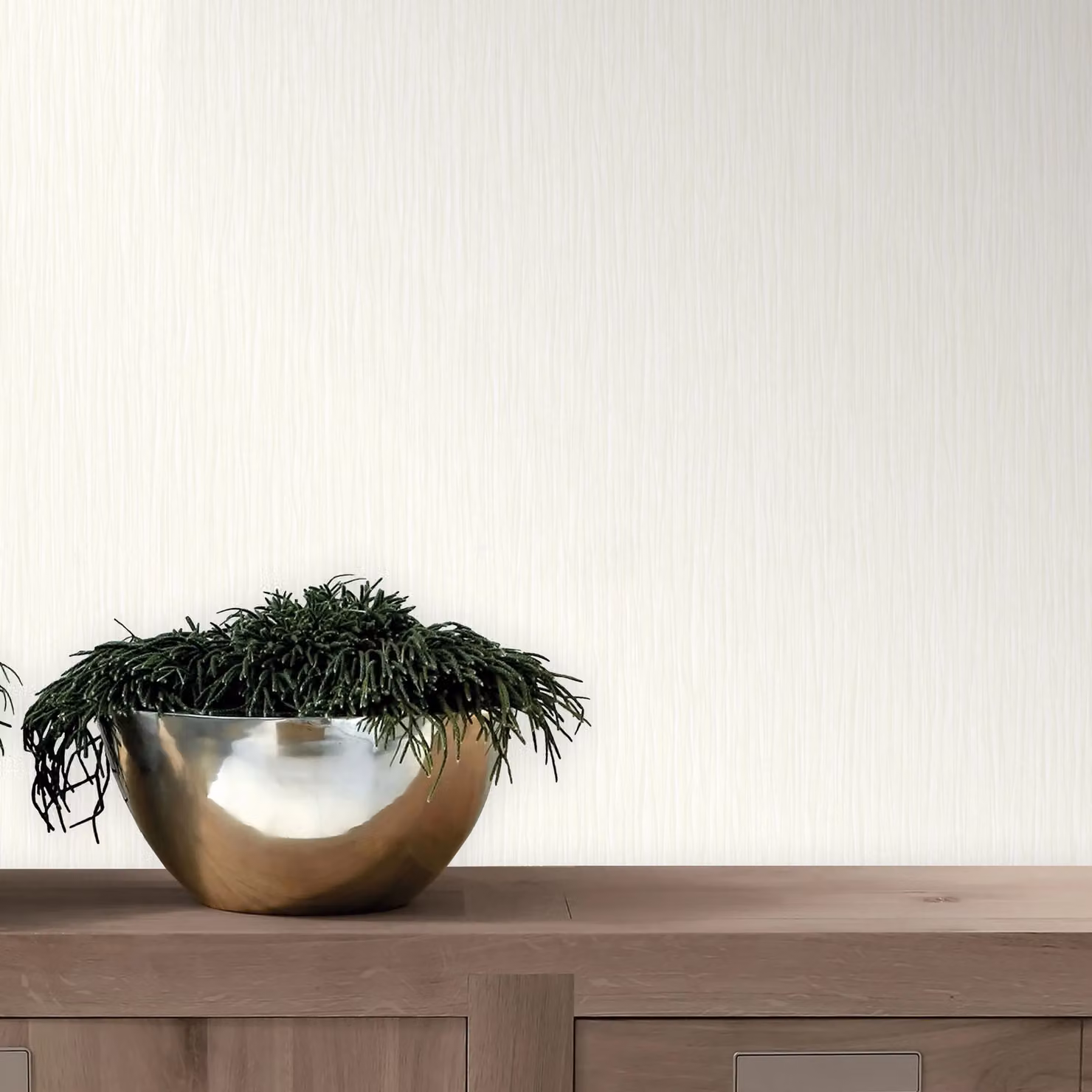 Grandeco Regency Plain Glitter Textured Blown Vinyl Wallpaper in Silver – 2