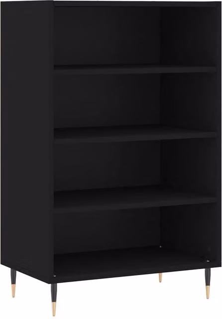 Berkfield Home Black Matt Highboard W/D/H: 57 x 35 x 90 cm