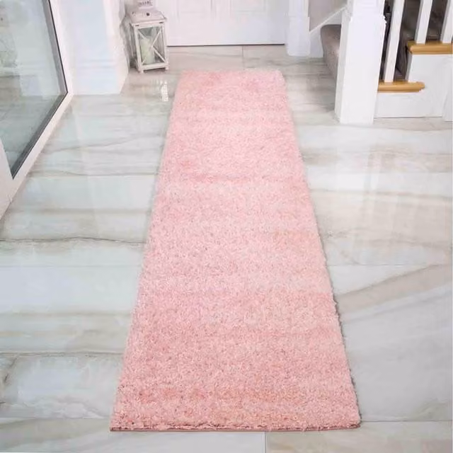 The Rug House Soft Value Shaggy Area Rug in Pink, W: 230 cm, D: 60 cm
