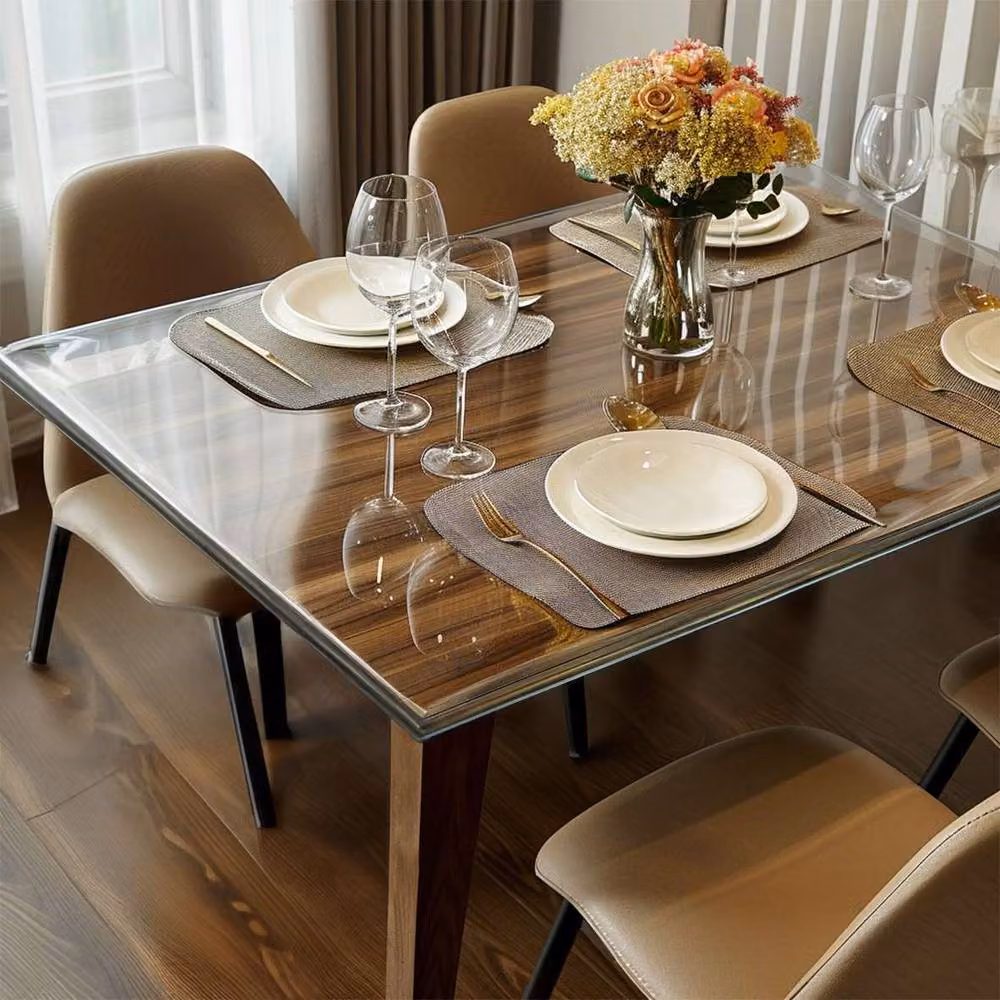 Nicoman Clear PVC Table Cover, 2mm Thickness, Width: 145 cm, Length: 200 cm – 2