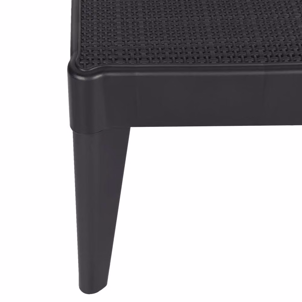 Berkfield Home Sun Lounger in Anthracite and Black with Adjustable Headrest, W/D/H: 186 x 60 x 29 cm – 4