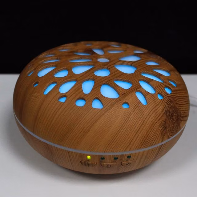 KDMD Oslo Atomiser Pebble USB Colour Change LED Ultrasonic Electric Diffuser in Brown