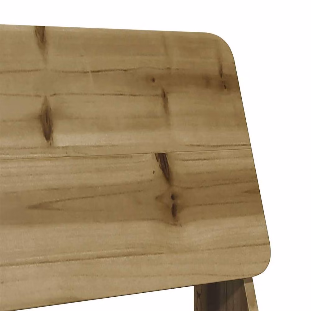 Berkfield Home Set of 2 Rustic Brown Impregnated Pine Garden Chairs, W/D/H: 60 x 64 x 70.5 cm – 7