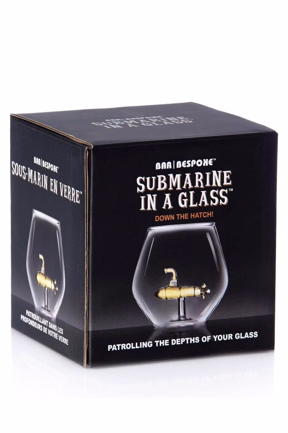 Bar Bespoke Set of 2 Submarine Glass Tumblers, 450 ml, Transparent – 2