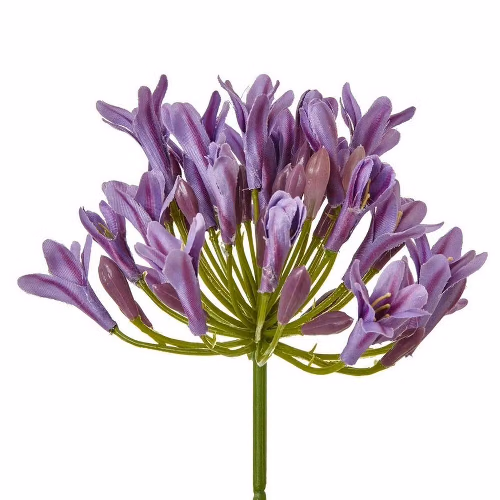 Lemon Pavilion Furniture and Decor Purple Agapanthus Floral Spray, W: 15 cm, D: 15 cm, H: 75 cm – 2