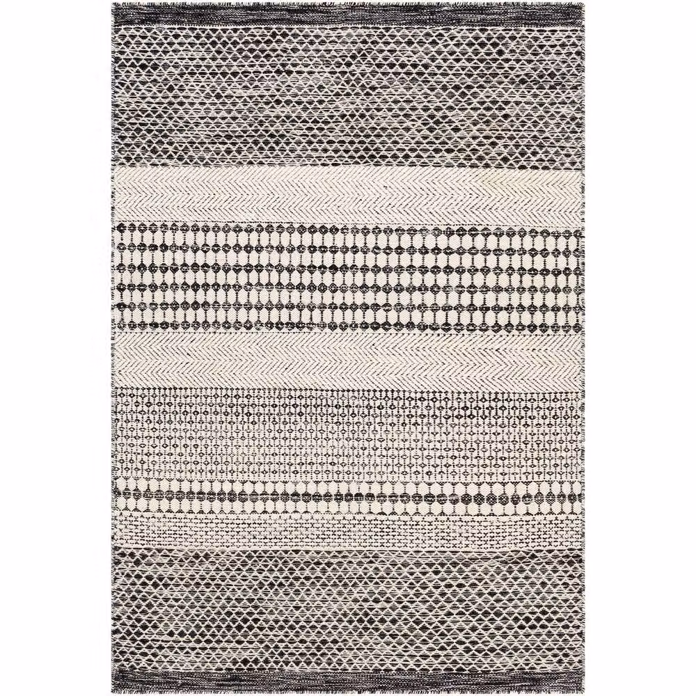 Livabliss Mardin Hand Woven Wool Bedroom and Living Room Rug in Black and Beige, W: 185 cm, D: 275 cm – 2