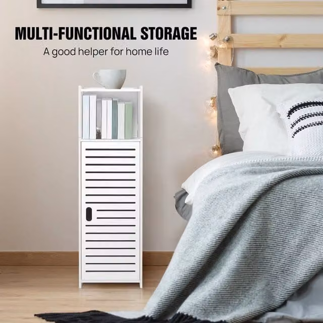 PAWNORA Bathroom Tallboy Typ C in White, H 78 x W 23 x D 22 cm – 1