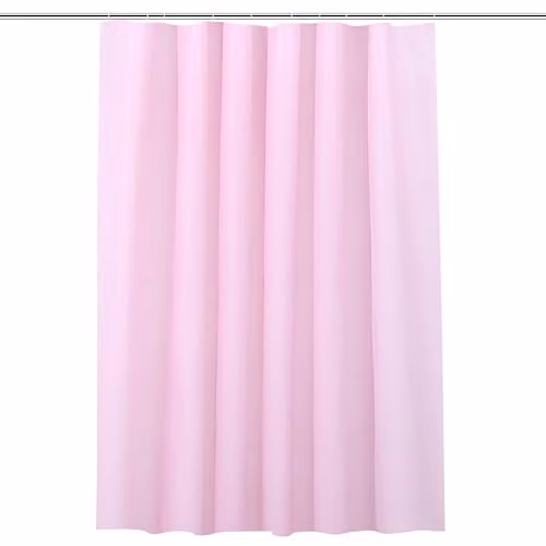 WedDecor Pink PEVA Shower Curtain, Mould and Mildew Resistant, W/D/H: 180 x 180 x 0 cm