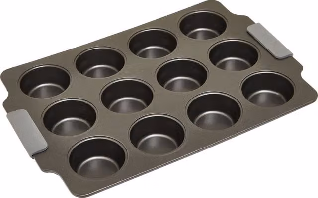 Orsina Grey Non-Stick Carbon Steel 12 Cup Muffin Tray
