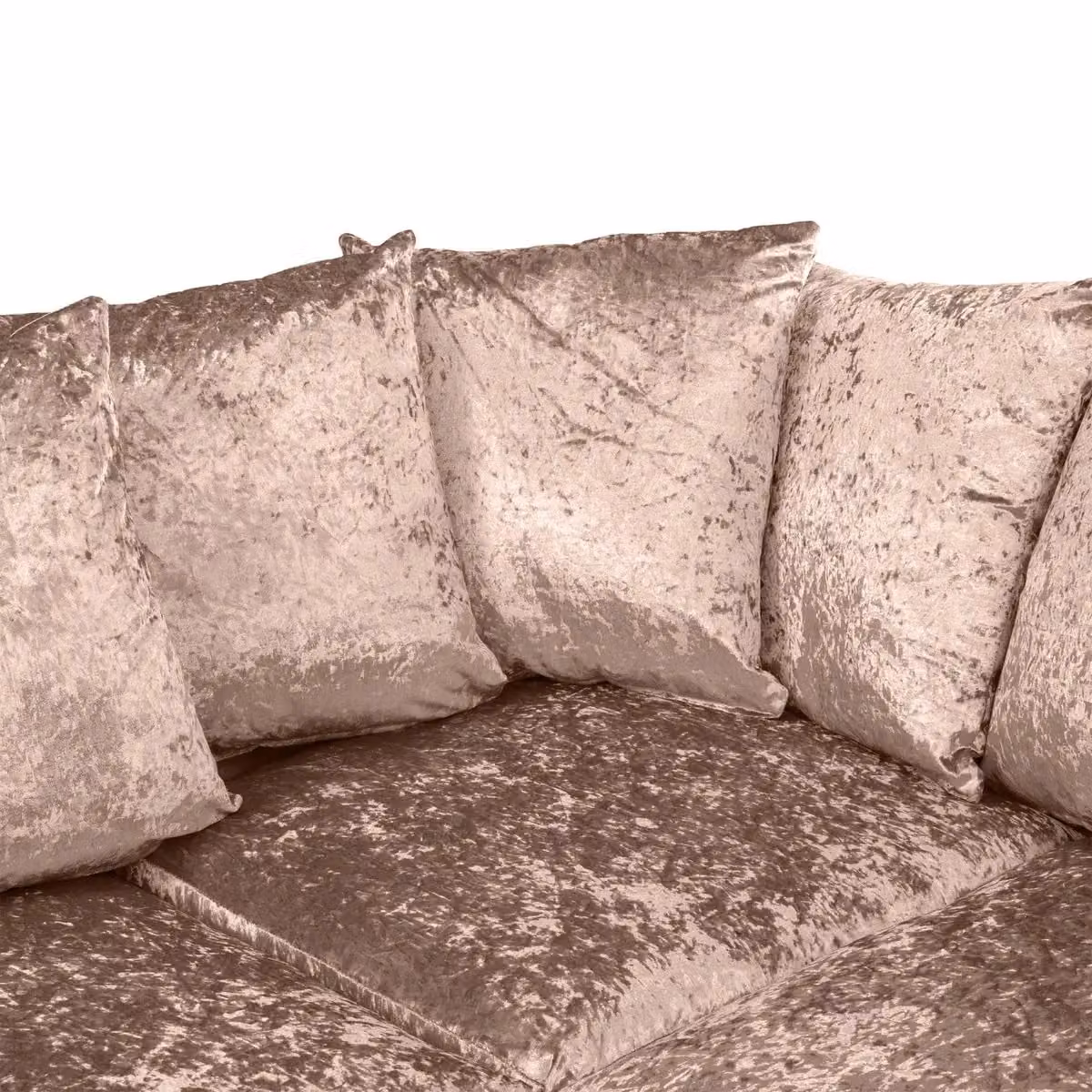 Snugg Furniture UK Limited Aurora Right Hand Corner Sofa in Light Beige Crushed Velvet – 3