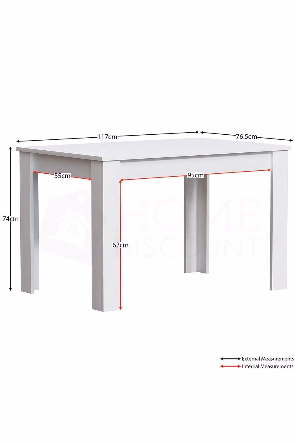 Vida Designs Medina 4 Seater Rectangular Dining Table in White – 2