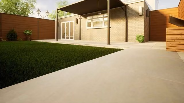 PBSL Group Beige Plain Porcelain Stoneware Large Format Field Tile for Garden, W/D/H: 120 x 120 x 2 cm