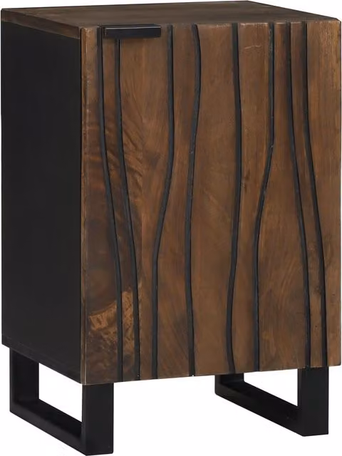 Berkfield Home Brown Solid Mango Wood Bathroom Cabinet W/D/H: 38 x 33.5 x 58 cm – 1