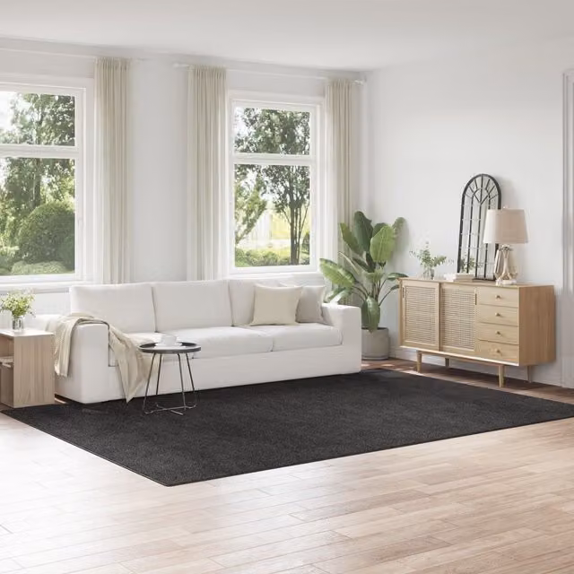 Berkfield Home Shaggy Rug in Grey, W: 240 cm, D: 340 cm – 1