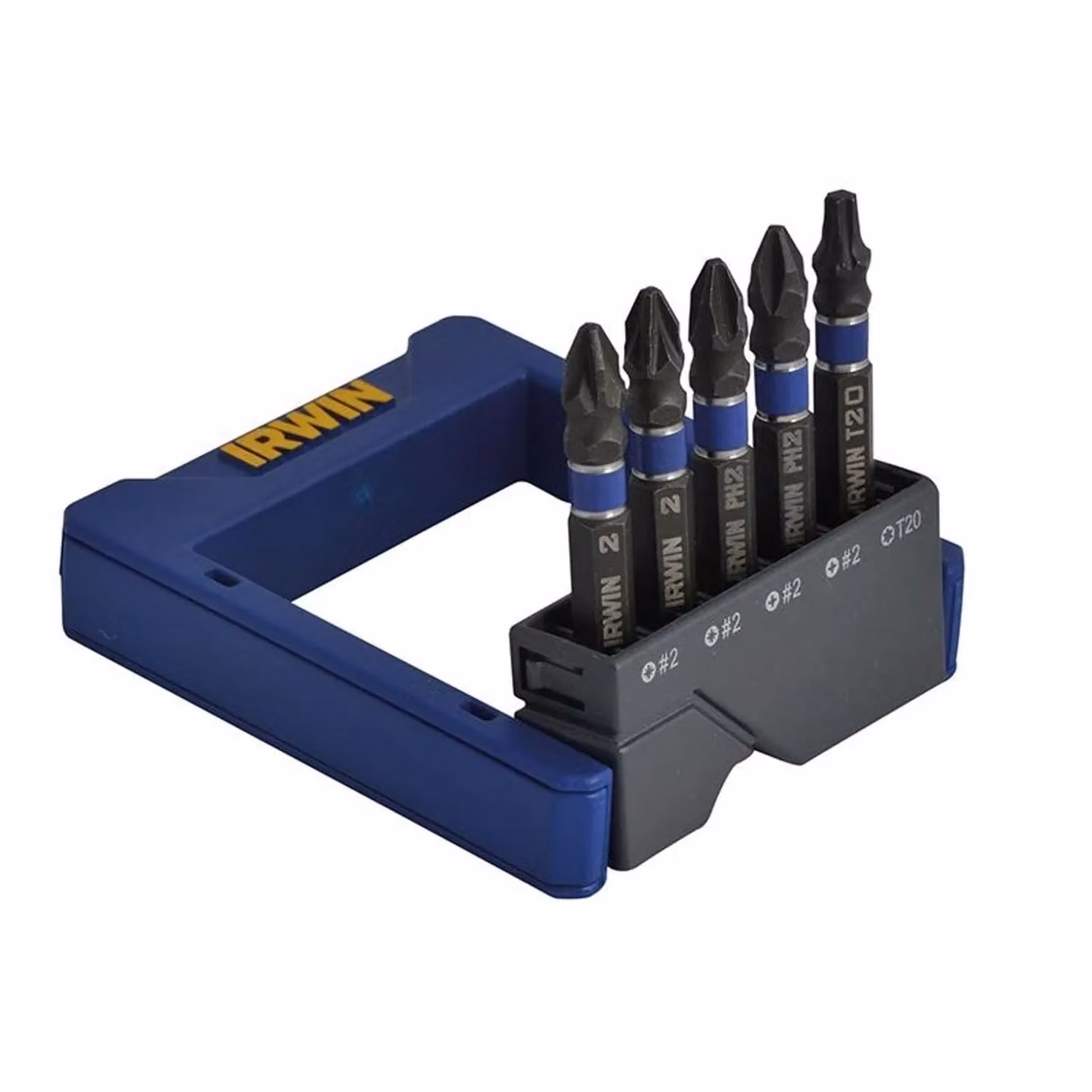 IRWIN Phillips Pozidriv Torx Impact Screwdriver Pocket Bit Set, 5 Piece, Blue and Multicolour Steel – 2