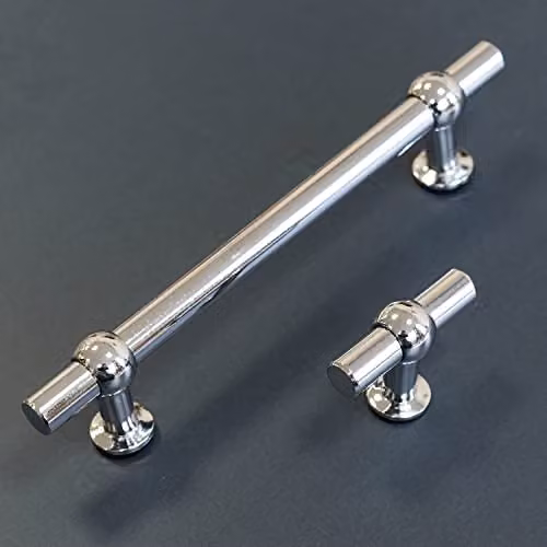 Polished Chrome Bar Handle in Silver, 160mm – 3