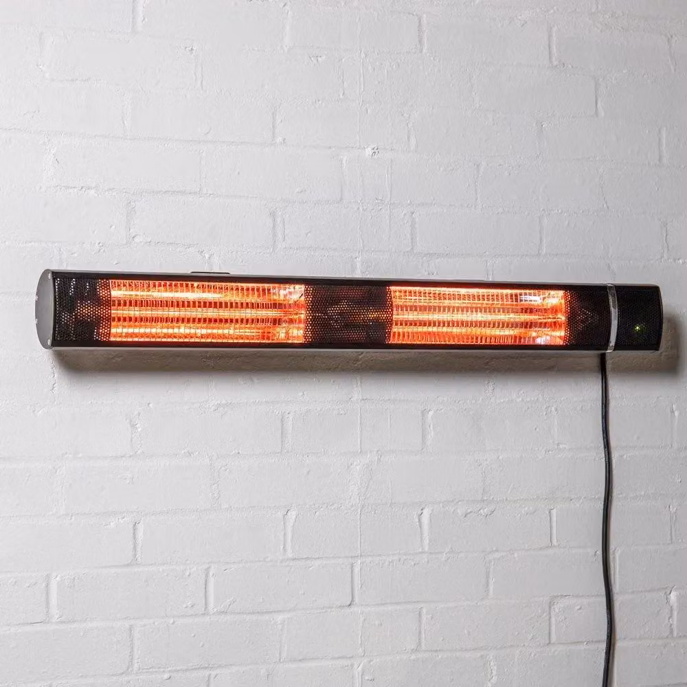 Primrose 3kW IP44 Wall Mounted Electric Patio Heater with Remote Control in Black and Gold – 4