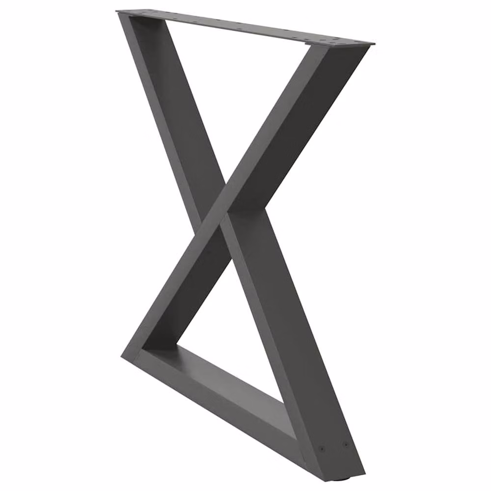 Berkfield Home Dining Table Legs, 2 Pieces, Anthracite Steel, H: 90 cm, W: 72-73.3 cm – 3