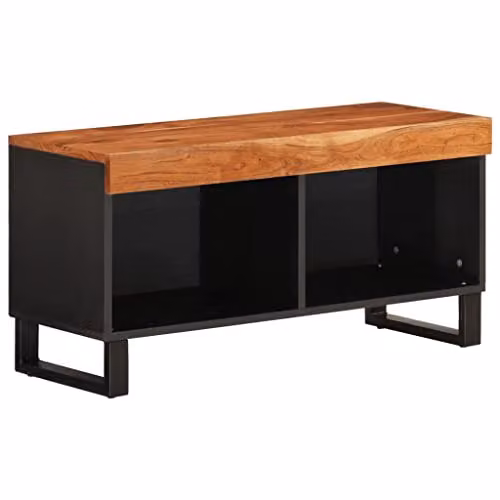 vidaXL Industrial TV Cabinet in Brown Acacia Wood and Metal, W/D/H: 85 x 33 x 43.5 cm – 1