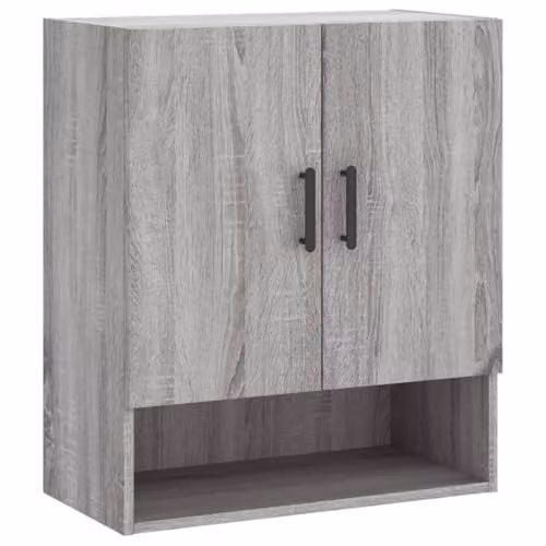 vidaXL Modern Wall Mounted Cabinet in Grey, W: 60 cm, D: 31 cm, H: 70 cm
