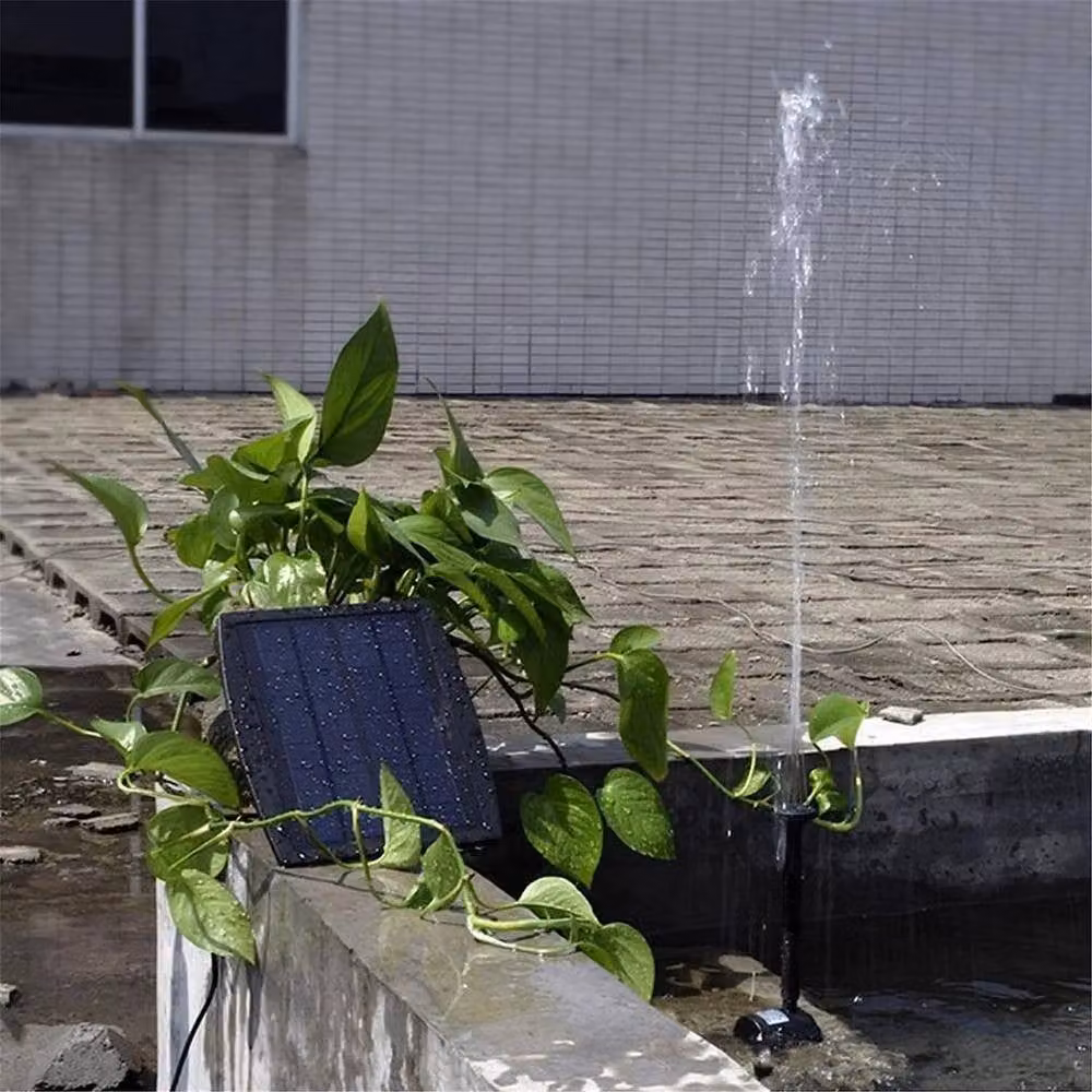 SPETLEK Solar Panel Powered Water Feature Fountain Pump in Black, W: 100 cm, D: 60 cm – 5