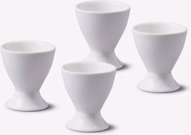 WM Bartleet & Sons Porcelain Single Egg Cup Set of 4 in White – 1