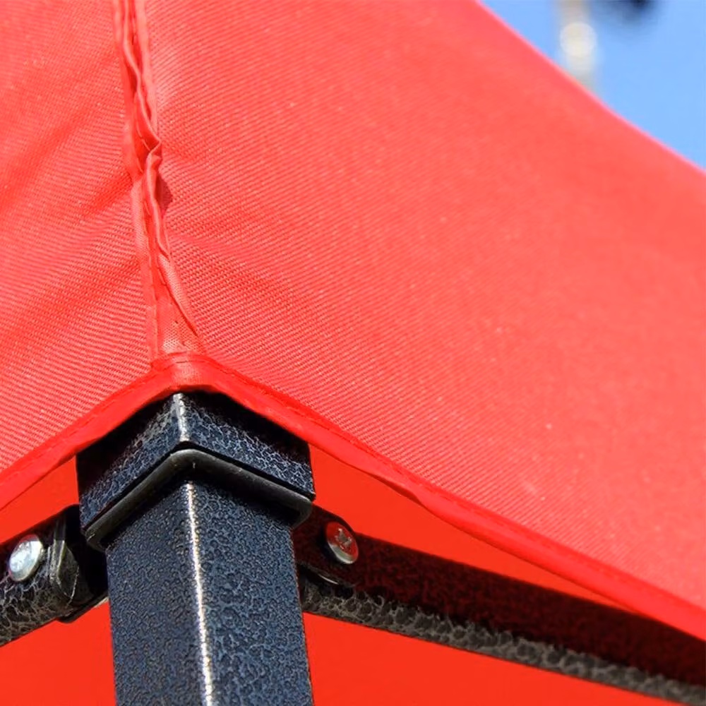 NESTLUNE Red Polyester Garden BBQ Gazebo Top Cover Roof W/D/H: 100 x 100 x 100 cm