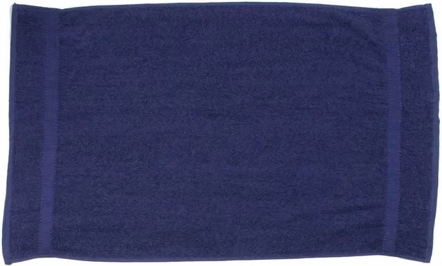 Towel City Classic Navy Blue Cotton Terry Hand Towel with Hanging Loop