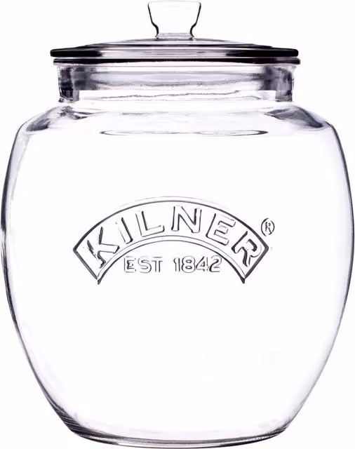 Kilner Transparent Glass Push Top Airtight Jar, 2 l