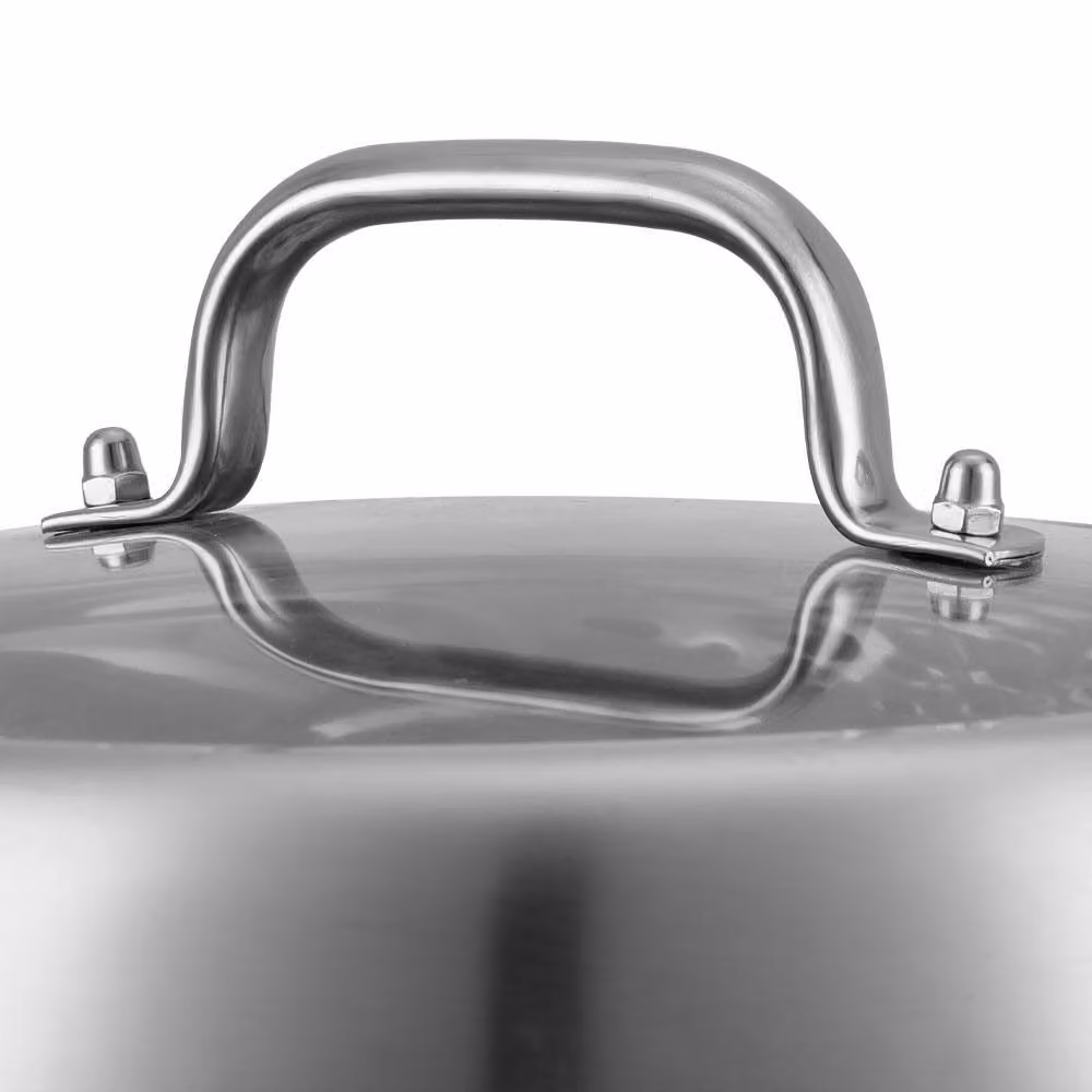 Living and Home 2-Tier 304 Stainless Steel Steamer Pot in Metallic Silver, Diameter: 30 cm – 3