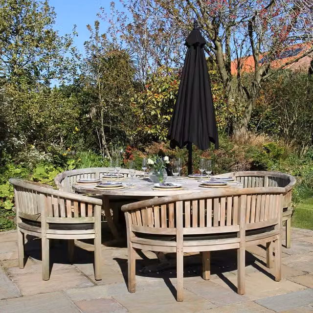 Monstershop Beige Cantilever Parasol with Square Base and Polyester Canopy