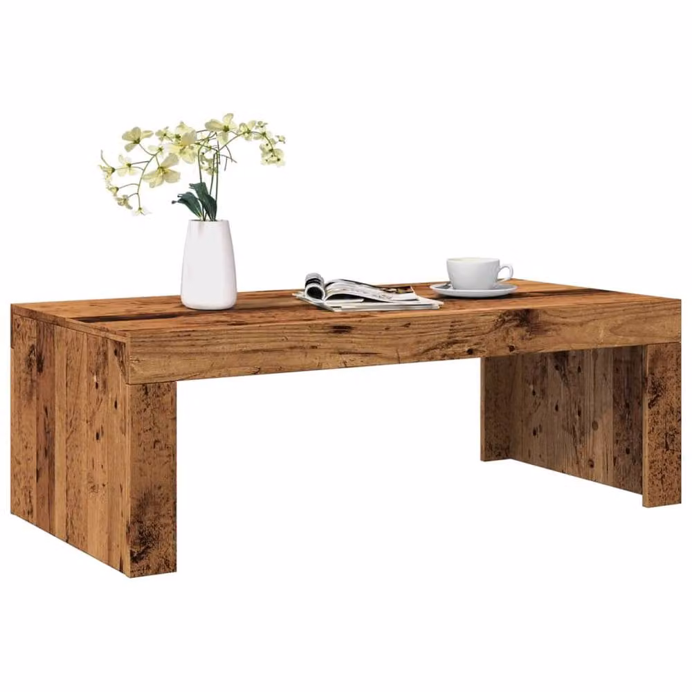 Berkfield Home Old Wood Coffee Table in Brown, W/D/H: 102 x 50 x 35 cm – 2