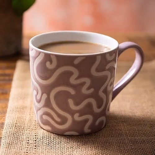 Mikasa Stoneware Mug in Pink, Purple and White, 360ml – 2
