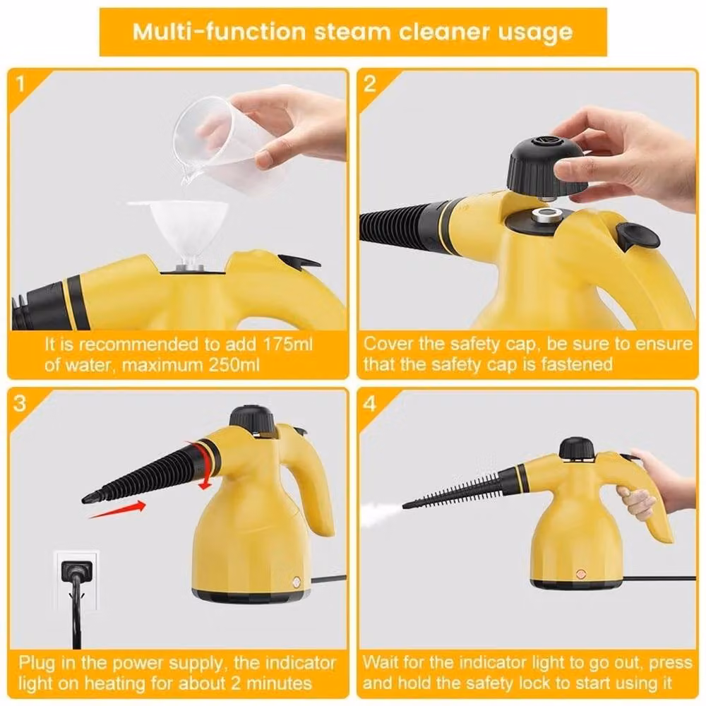 SPETLEK Handheld High Temperature Steam Cleaner in Yellow – 2