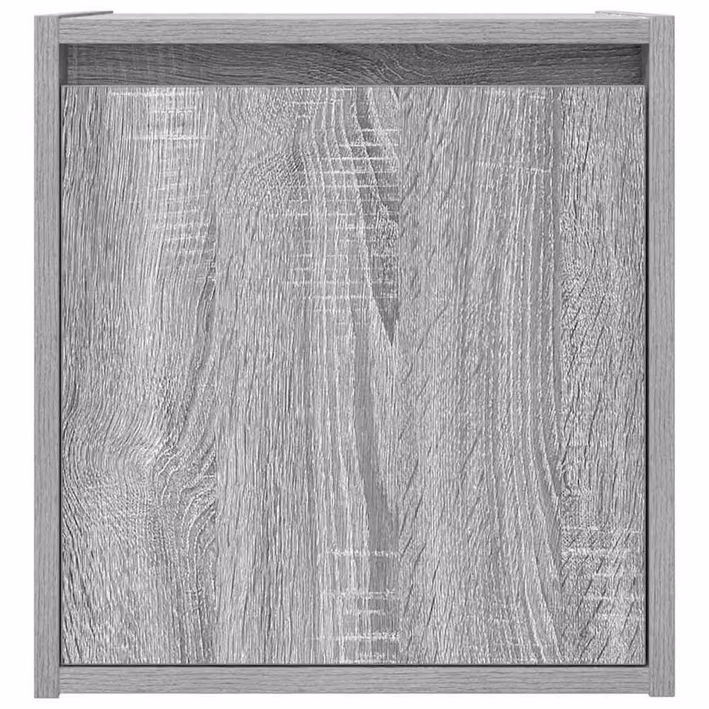 Berkfield Home Wall-Mounted Bedside Cabinet in Grey Sonoma, W/D/H: 38 x 34 x 40 cm – 3