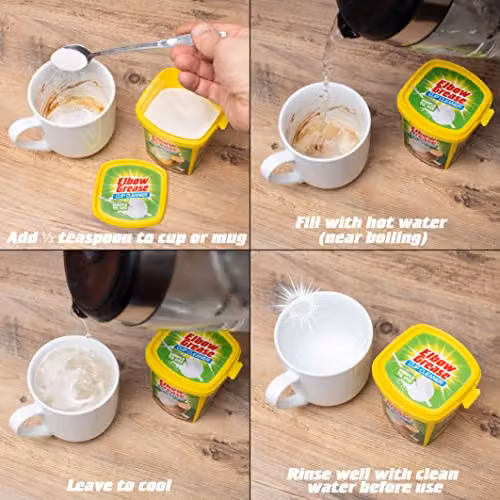 Elbow Grease Cup Cleaner Granules 350g White Tea and Coffee Stain Remover – 3