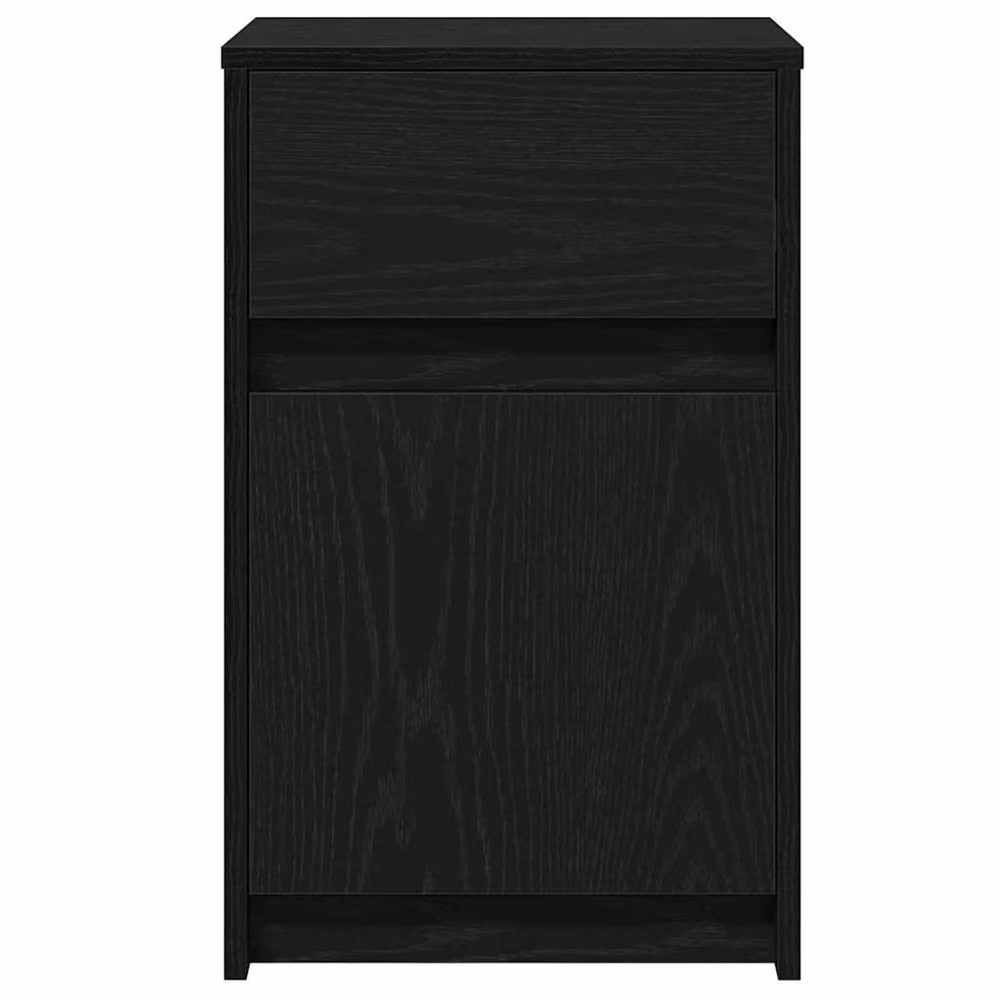 Berkfield Home Traditional Bedside Cabinet in Black Oak, W: 38 cm, D: 34 cm, H: 61 cm – 3