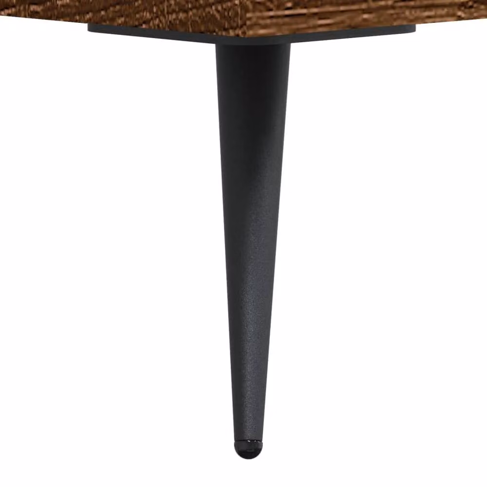 Berkfield Home Set of 2 Brown Oak Coffee Tables, W/D/H: 50 x 50 x 40 cm – 4