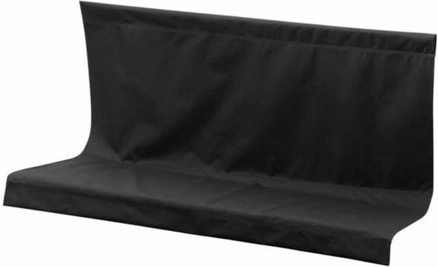 NESTLUNE Black Water-Repellent Polyester Swing Seat Cover for Garden Benches, W/D/H: 100 x 15 x 15 cm – 1