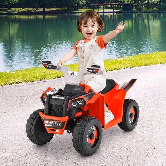 Costway Red Electric Ride On ATV Toy Car