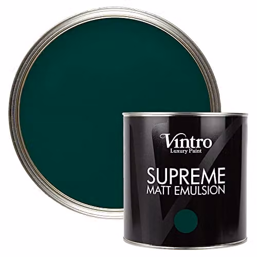 Vintro Luxury Matt Emulsion Multi Surface Paint in Woodpecker Green, 2.5L