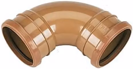 PBSL Group Drainage Swept Bend Double Socket, 87.5 Degree, 160mm, Brown