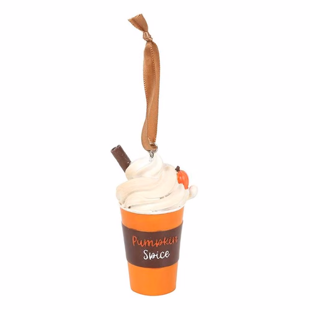 Uniqueful Pumpkin Spice Latte Hanging Ornament in Orange – 2