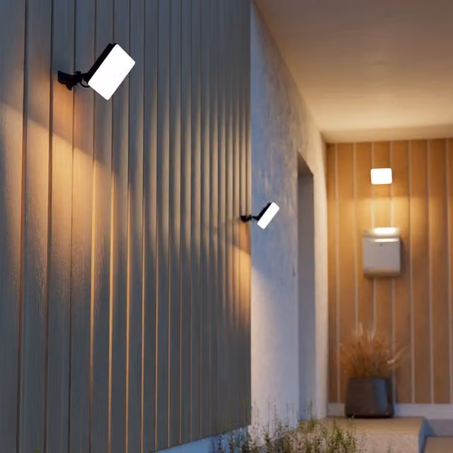 Eglo Machio Black 30W LED Outdoor Flood Light, IP65 Aluminium Wall Light