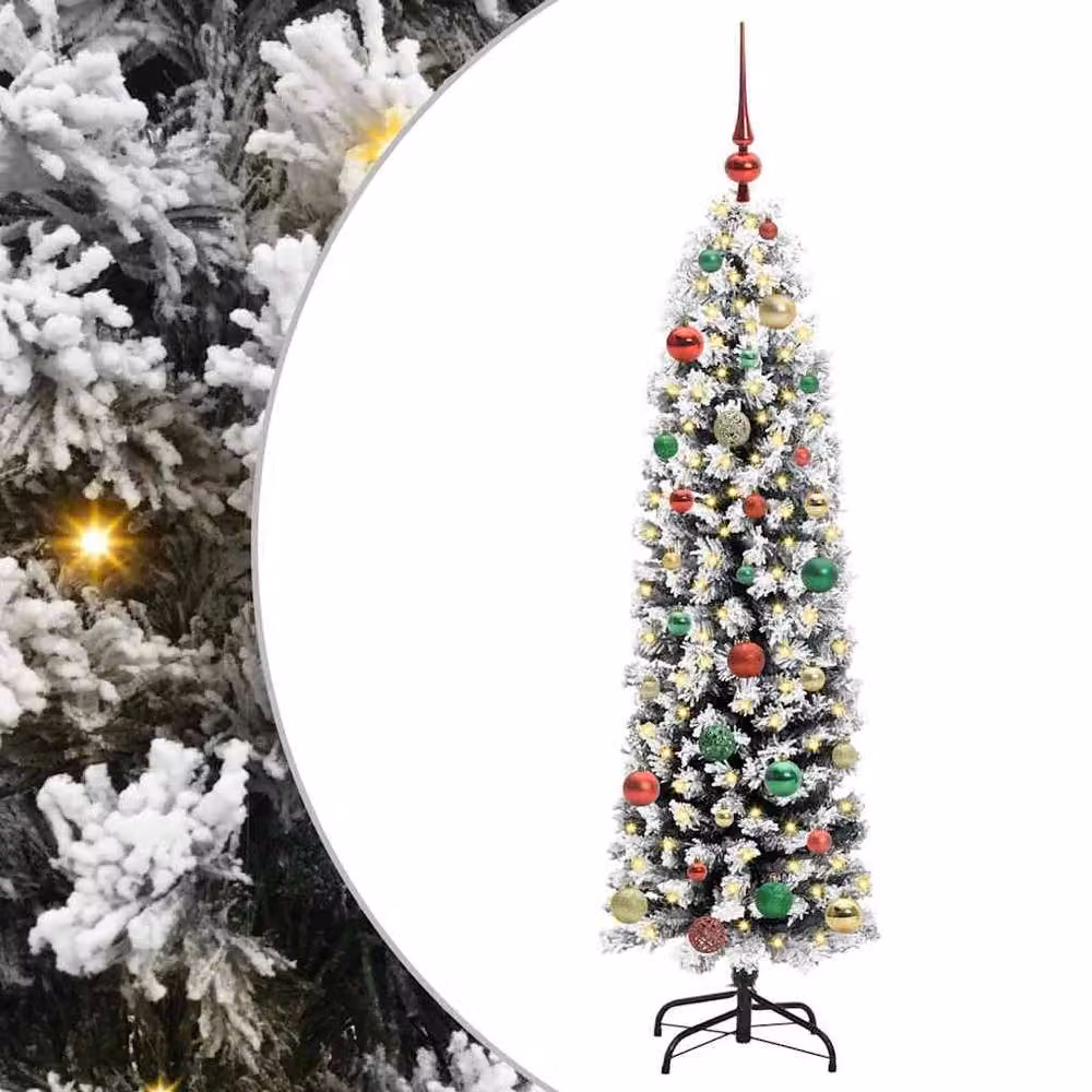 Berkfield Home Green Artificial Christmas Tree with 150 LEDs and Stand – 3