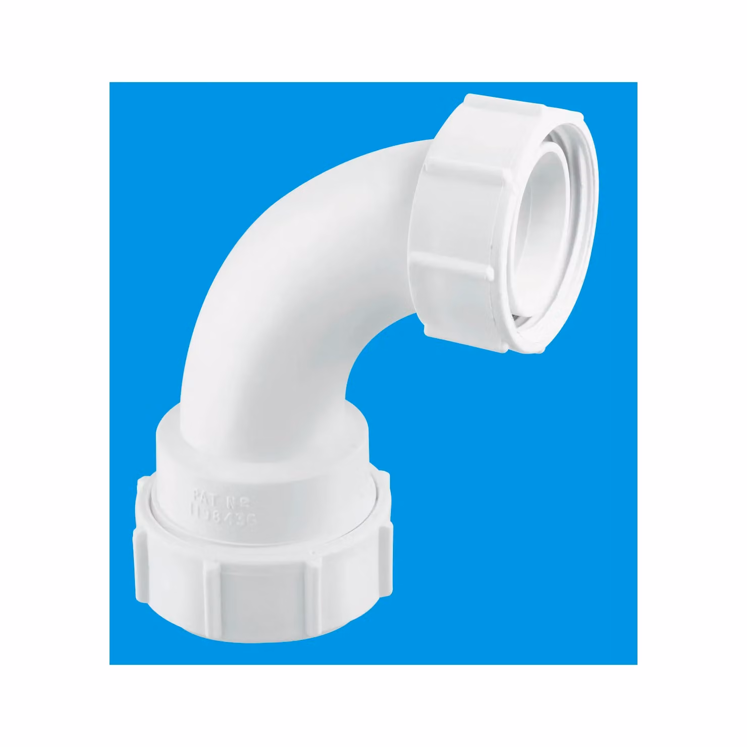 McAlpine T5M 1.5 inch 90 degree Multifit Bend with BSP Coupling Nut, White – 2